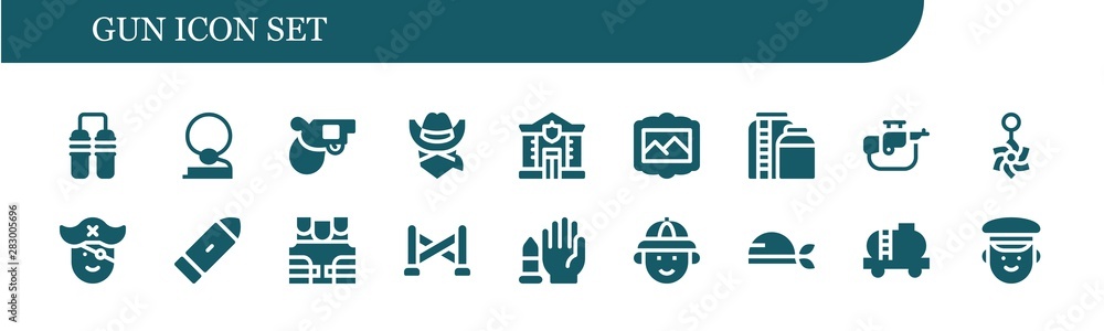 gun icon set gun icon set