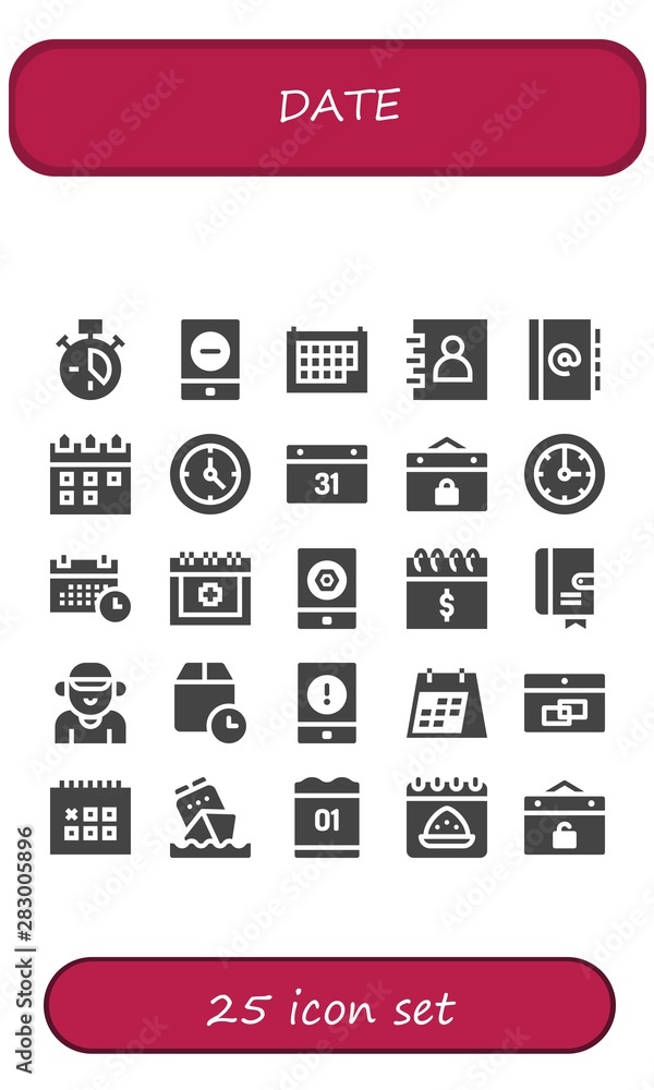 date icon set date icon set