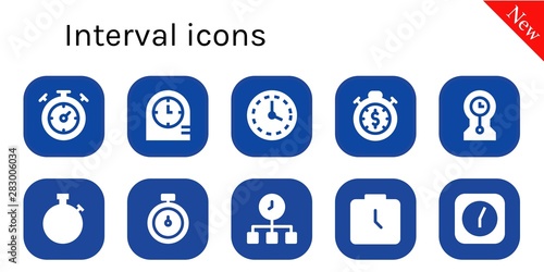 interval icon set