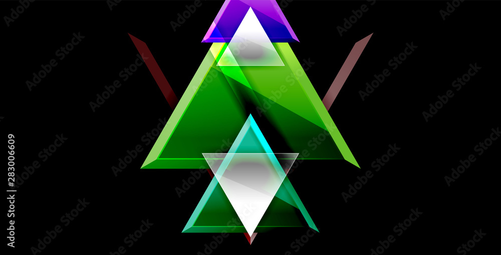 Glossy shiny triangles background Glossy shiny triangles background