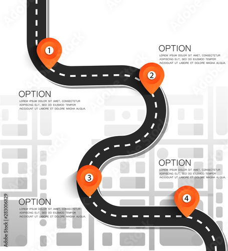 Street Map with navigation icons. Navigation concept. Vector illustration road way location.