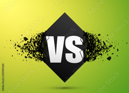 Versus explosion banner.