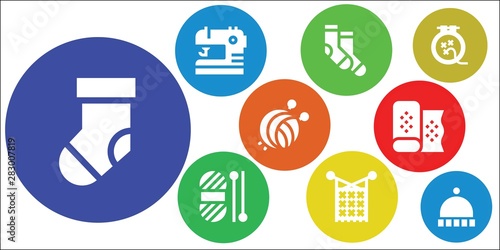 Wallpaper Mural wool icon set Torontodigital.ca