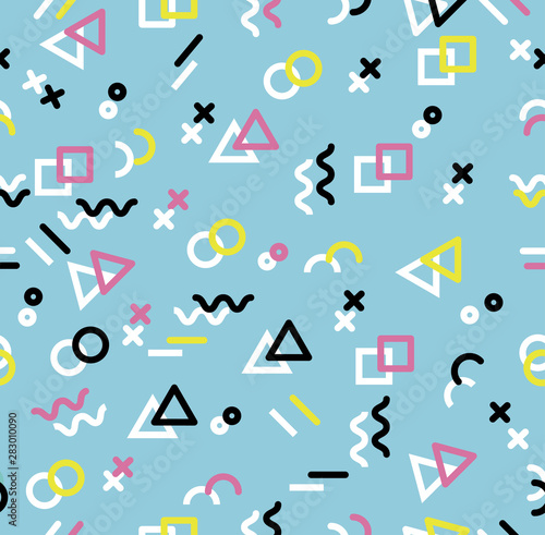 Hipster Geometric memphis style sameless pattern