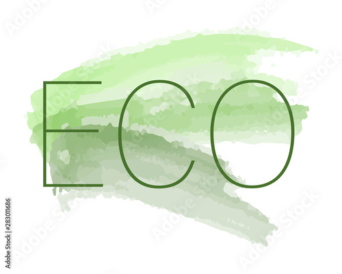 Logo eco brush - vector