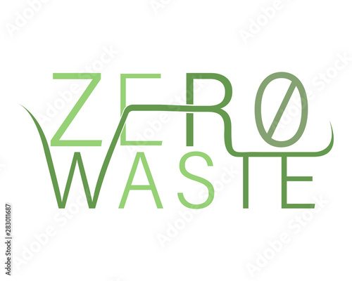 Zero waste logo - vector 