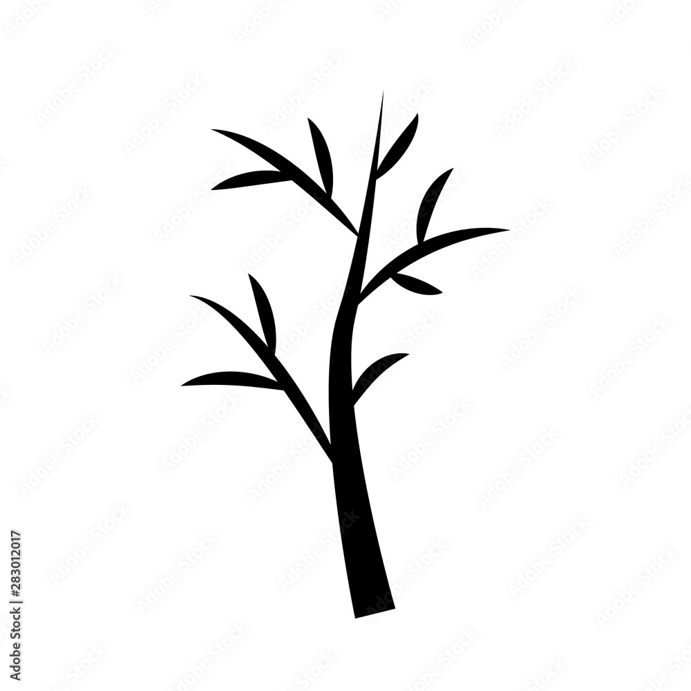 Obraz premium Decorative tree on white. tree silhouette. vector illustration