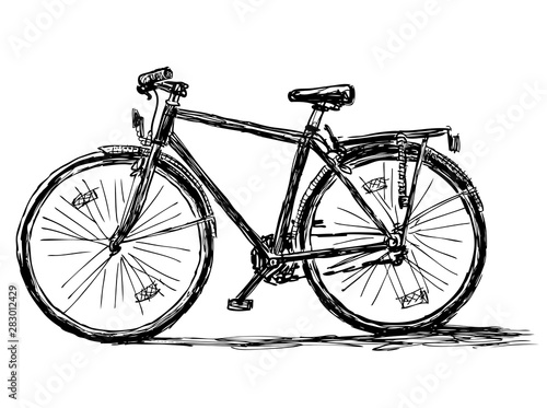 Sketch of a bicycle for active recreation