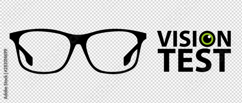 Vision Test, Eye Test Concept - Vector Illustration - Isolated On Transparent Background