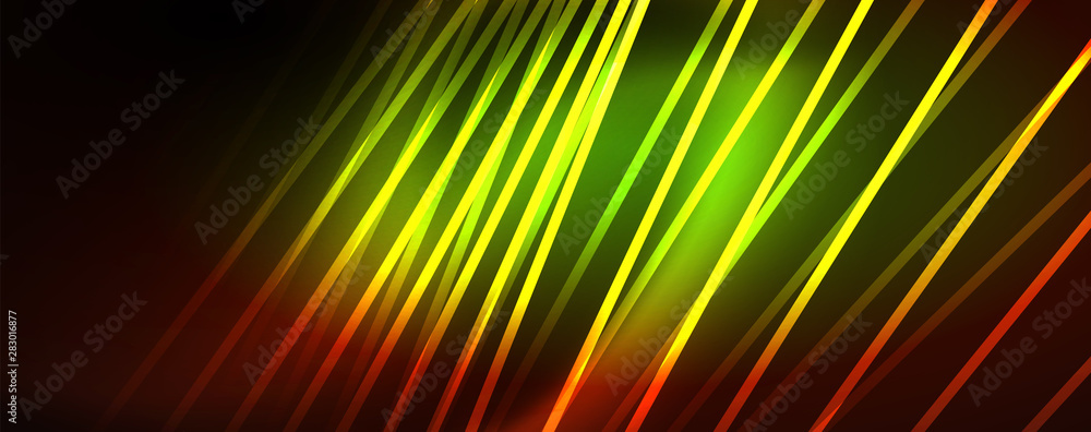 Shiny color neon light with lines, abstract wallpaper, shiny motion, magic space light. Techno abstract background Shiny color neon light with lines, abstract wallpaper, shiny motion, magic space light. Techno abstract background