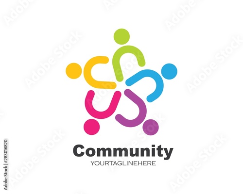 leadership,community,social and company Logo icon vector