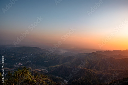 Sunset in the Mountains in Uttarakhand India