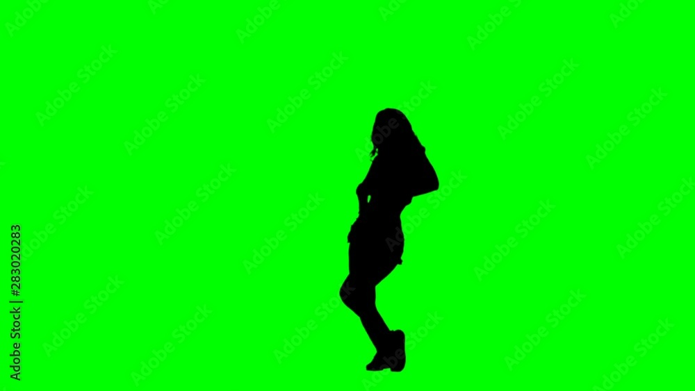 Seductive Dancing Green Screen Silhouette Seductive Dancing Green Screen Silhouette