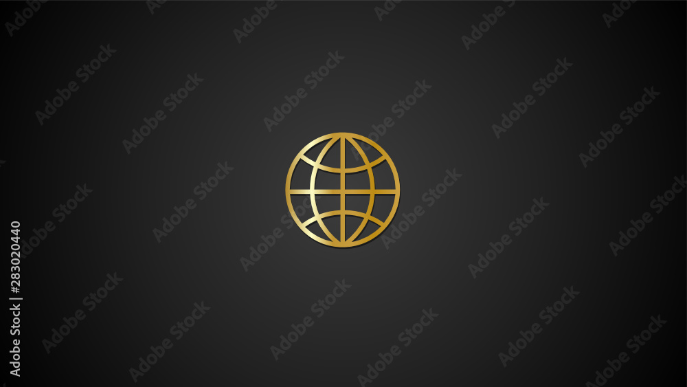 Gold Icon -World- Gold Gradient Icons design for print, website and presentation Gold Icon -World- Gold Gradient Icons design for print, website and presentation