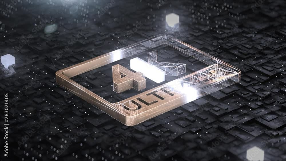 Digital background with 4k ultra hd gold logo Stock Video | Adobe Stock