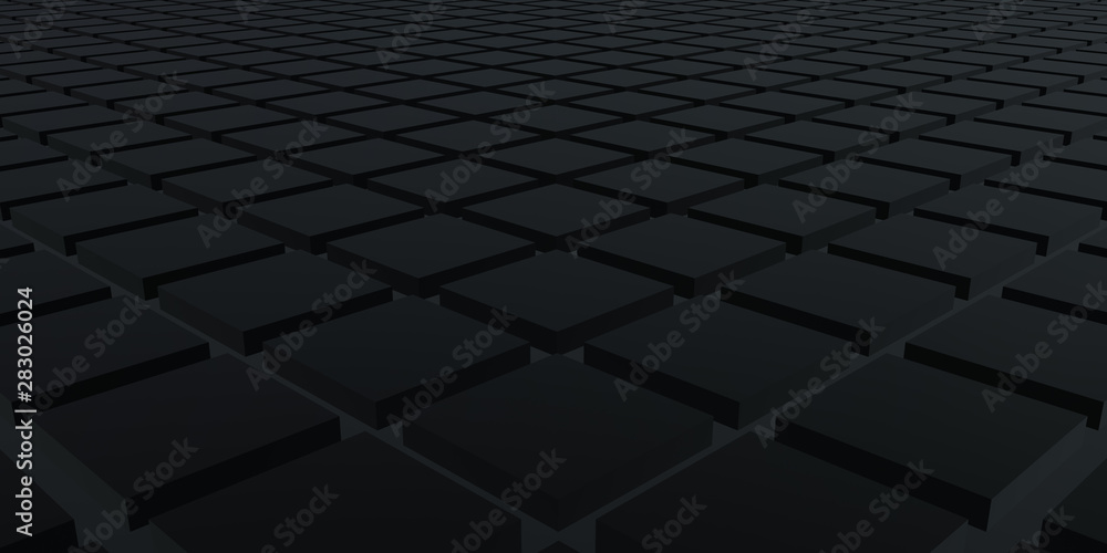 3d ILLUSTRATION, of blue abstract crystal background, square texture, wide panoramic for wallpaper 3d ILLUSTRATION, of blue abstract crystal background, square texture, wide panoramic for wallpaper