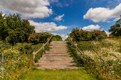 gardens at kiftgate court in the cotswolds england uk