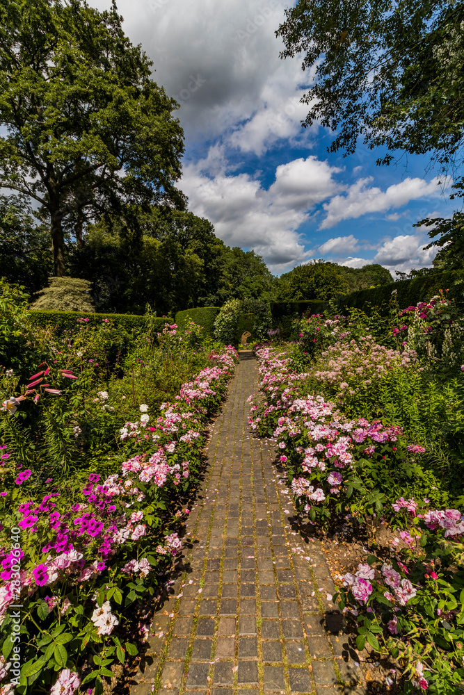 Fototapeta premium gardens at kiftgate court in the cotswolds england uk