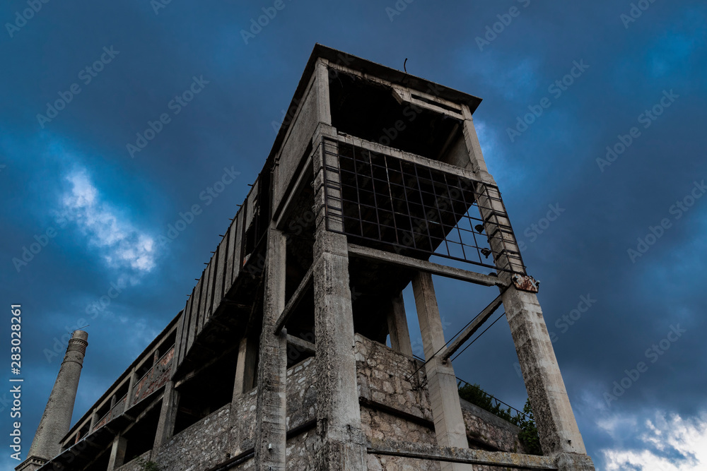 Urban exploration in an abandoned cement factory