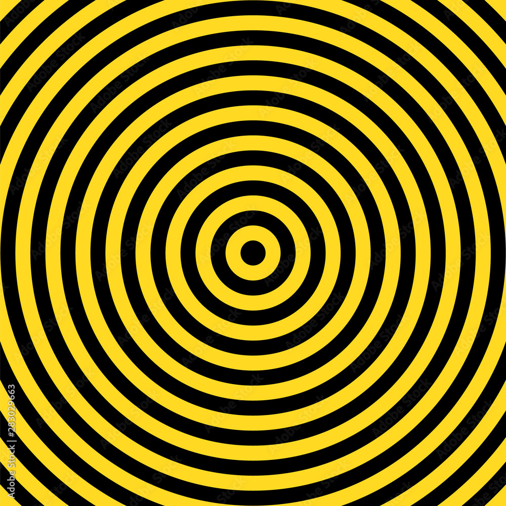 Bee colors, round lines background, Black and yellow bees aim. Vector illustration pattern Bee colors, round lines background, Black and yellow bees aim. Vector illustration pattern