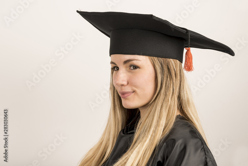 Photography Close-up young woman wearing a trencher