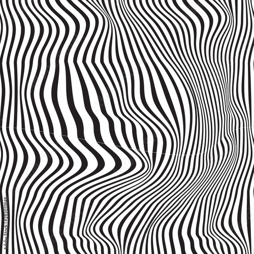 Pattern wavy zebra lines