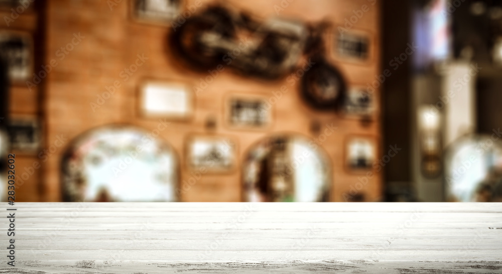 Fototapeta premium Desk of free space and bar background 
