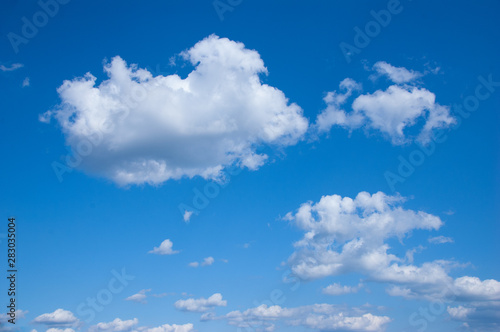 Blue sky background with clouds