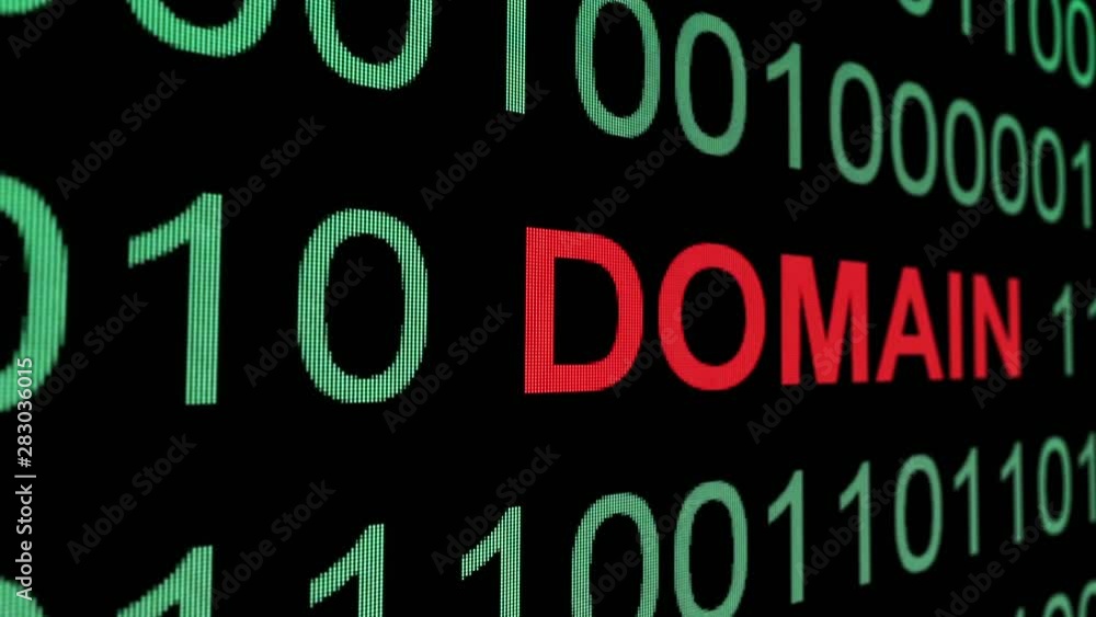 Domain text over binary data concept Domain text over binary data concept