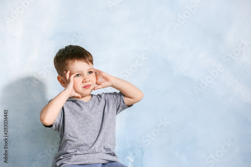 Little boy with autistic di...