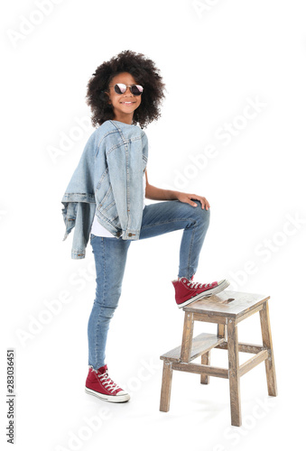 Stylish African-American gi...