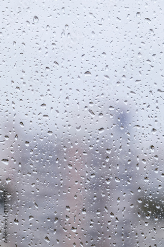 rain drops on a gray window