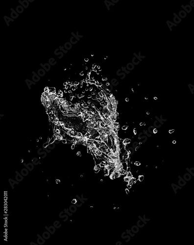water Splash isolate On Black.