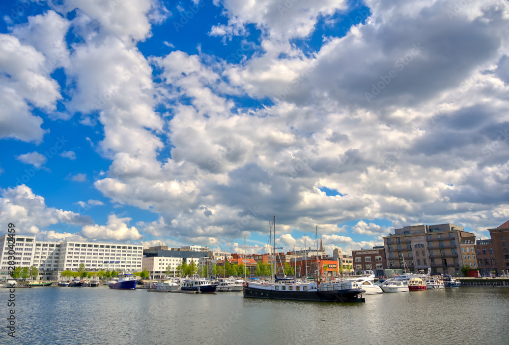 City scenes around the Port of Antwerp in Antwerp, Belgium.