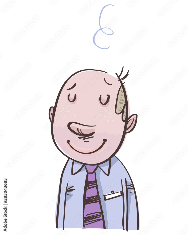 Relaxed Boss. Office worker. Comic character. Vector illustration Relaxed Boss. Office worker. Comic character. Vector illustration