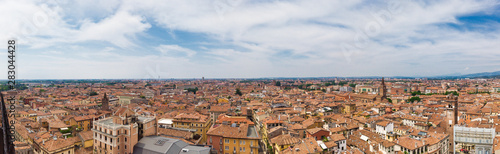 Panoramic view of the southwest of the city of Verona from the Lamberti tower