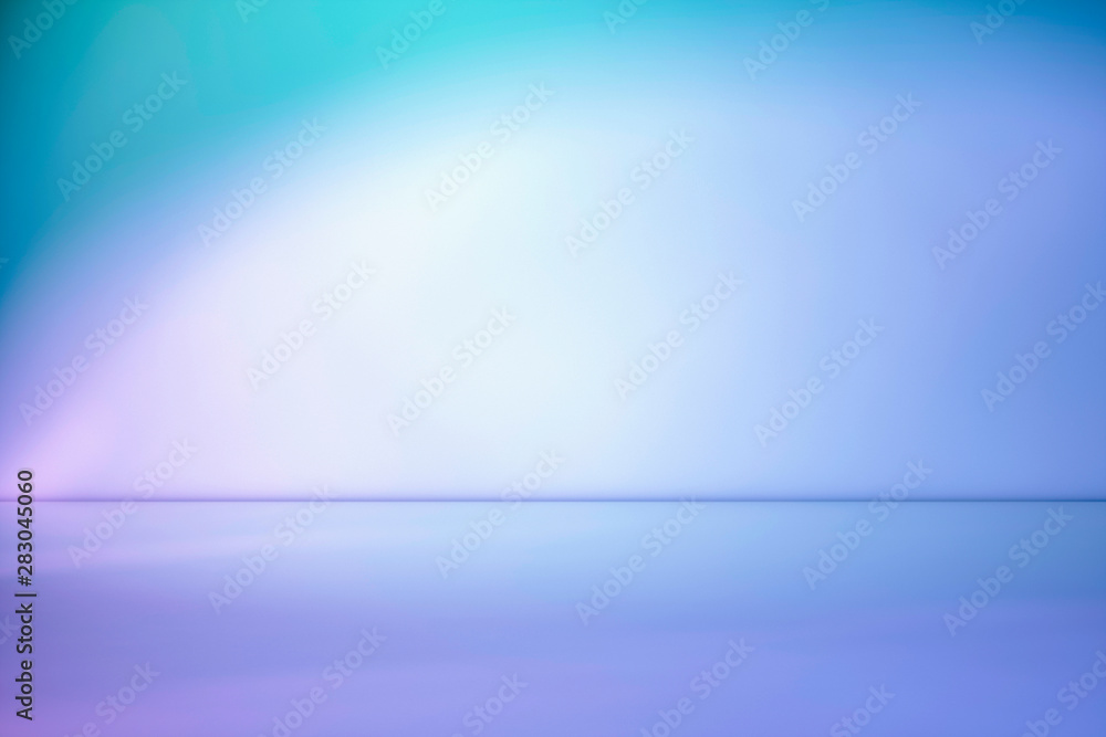 Beams of muted gradient purple and blue light, room, background