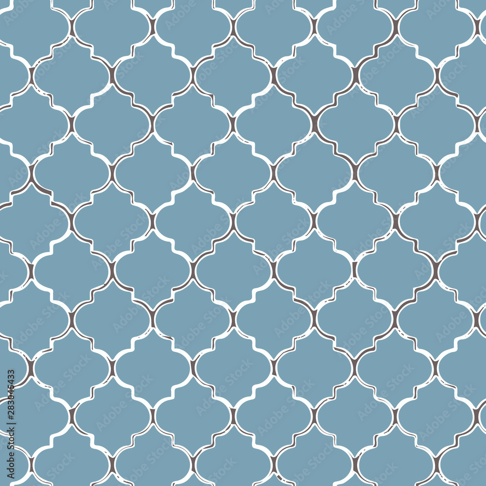 Fototapeta premium Vector seamless pattern of mozaic. Moroccan-inspired tiles