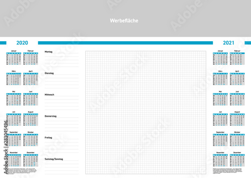 Schreibtischunterlage 2020