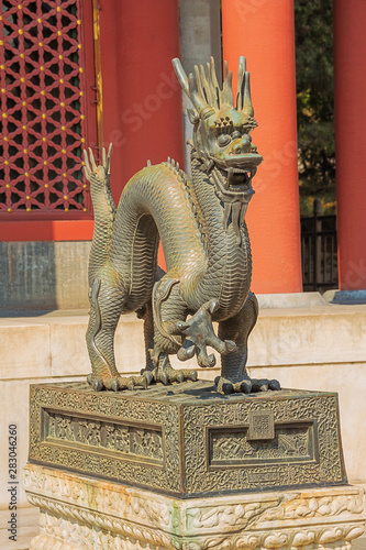 The dragon showing its claws at the Summer Palace, the former imperial garden