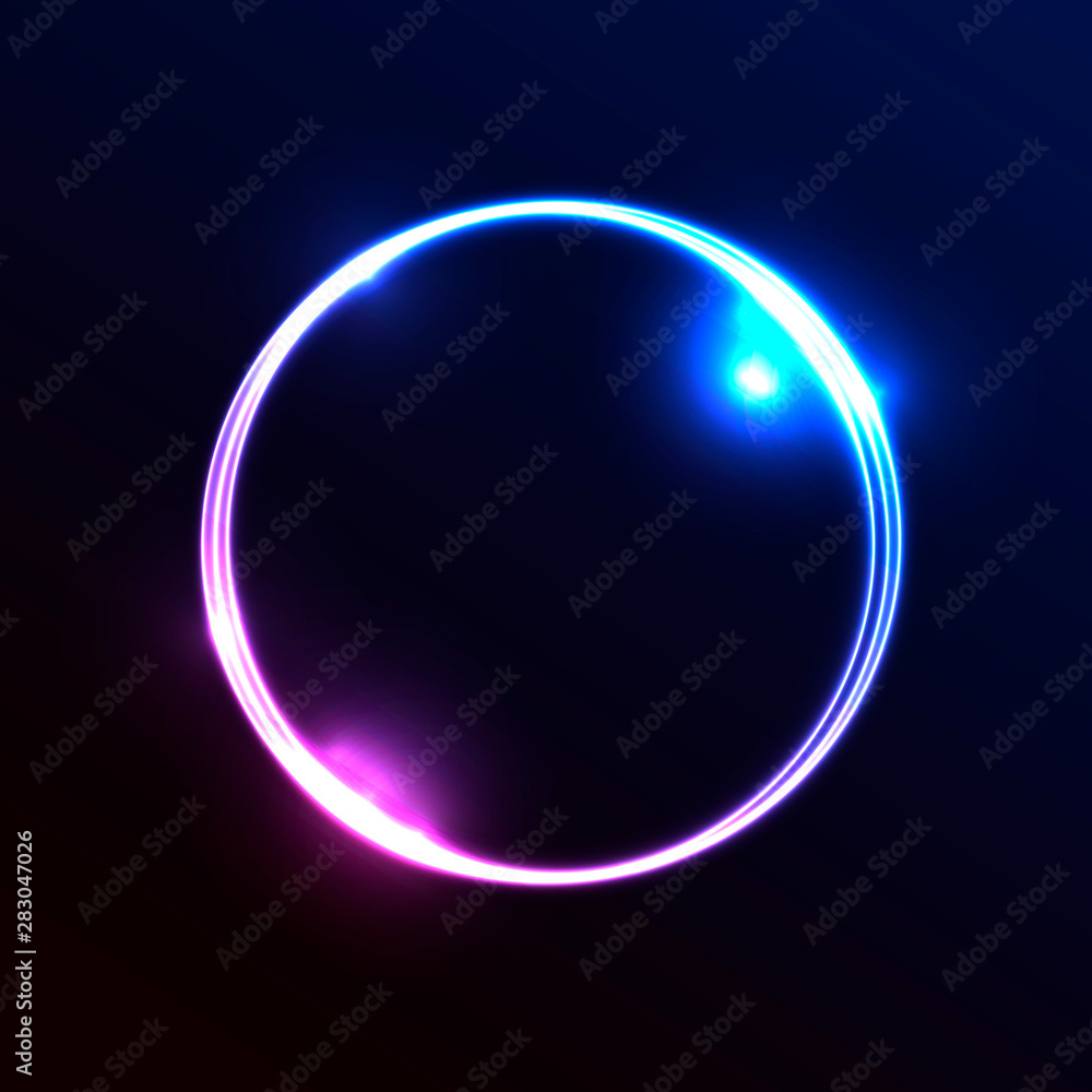 Vector abstract banner, poster design template with bright circle over the dark background. Vector abstract banner, poster design template with bright circle over the dark background.