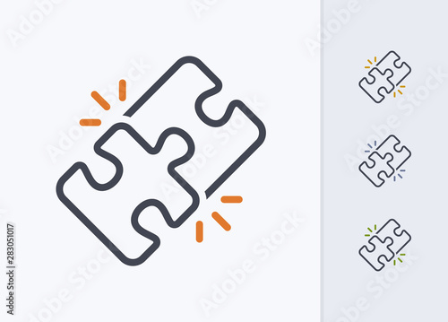 Locked Puzzle Pieces - Pastel Dash Icons