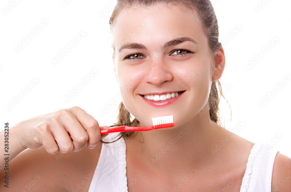 Beautiful smiling woman with healthy teeth, all natural Beautiful smiling woman with healthy teeth, all natural
