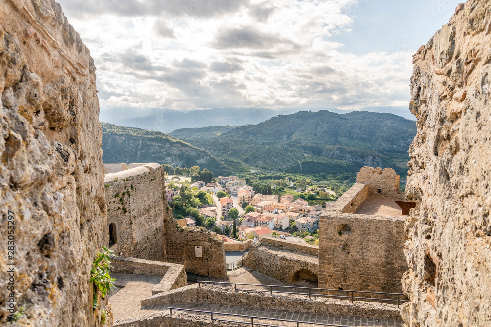 View of historic Santa Severina in Calabria, Italy