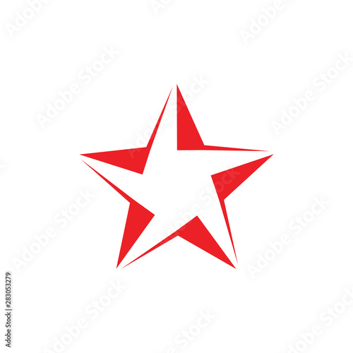star 3d geometric flat logo vector