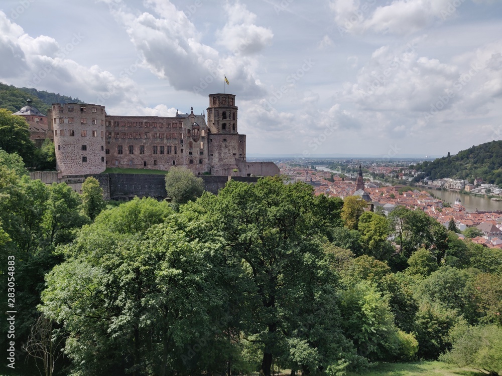 Schloss, Heidelberg mit Stadt