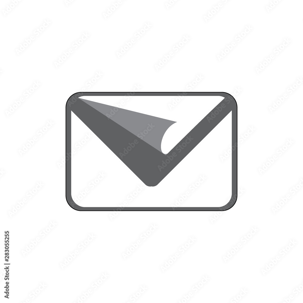 email paper fold simple icon 3d vector email paper fold simple icon 3d vector