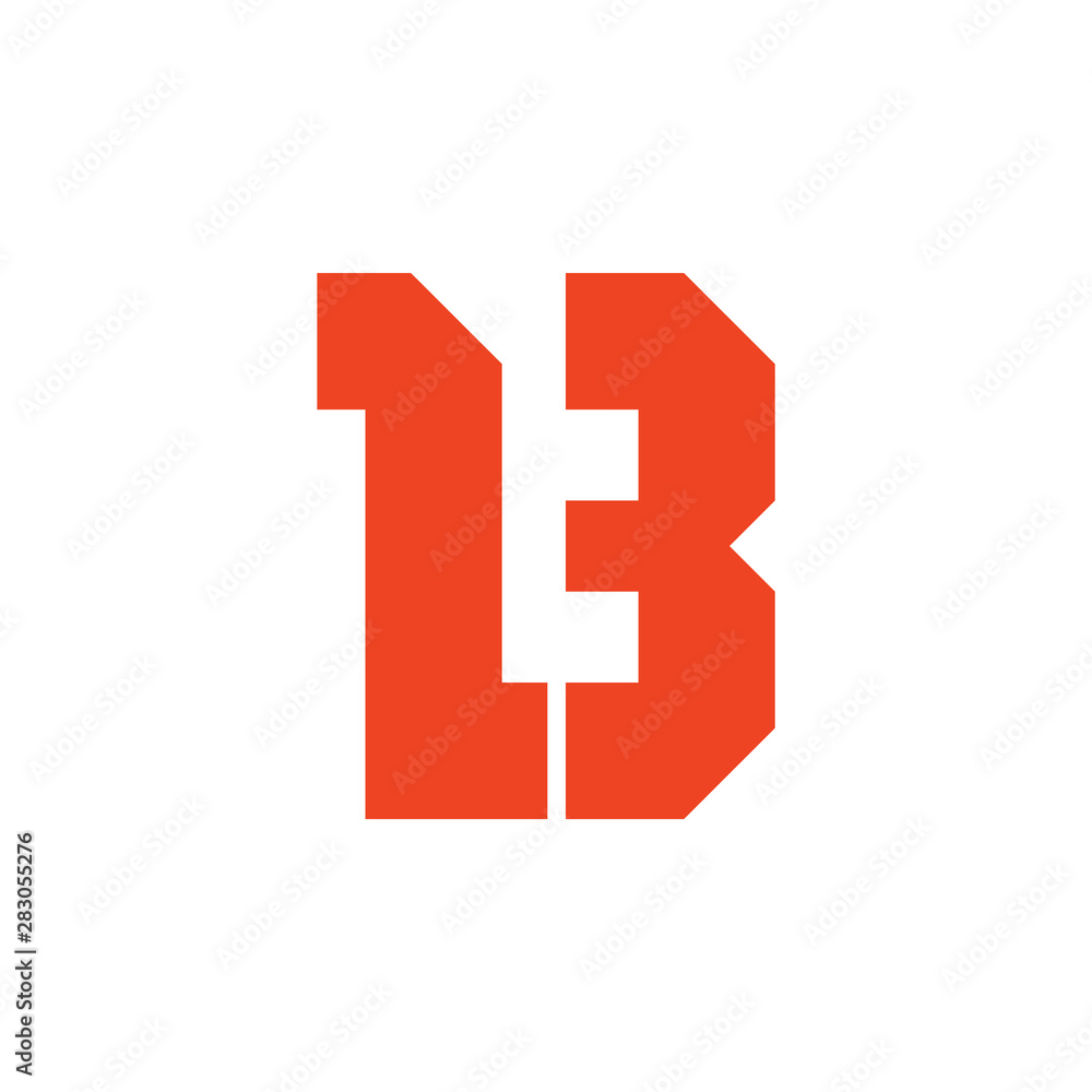 Obraz premium litera tb lb streszczenie geometryczne logo wektor