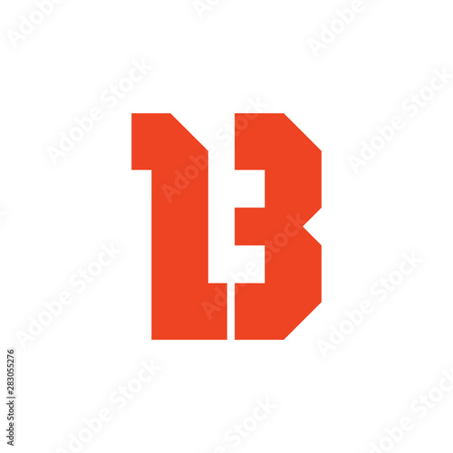 letter tb lb abstract geometric logo vector