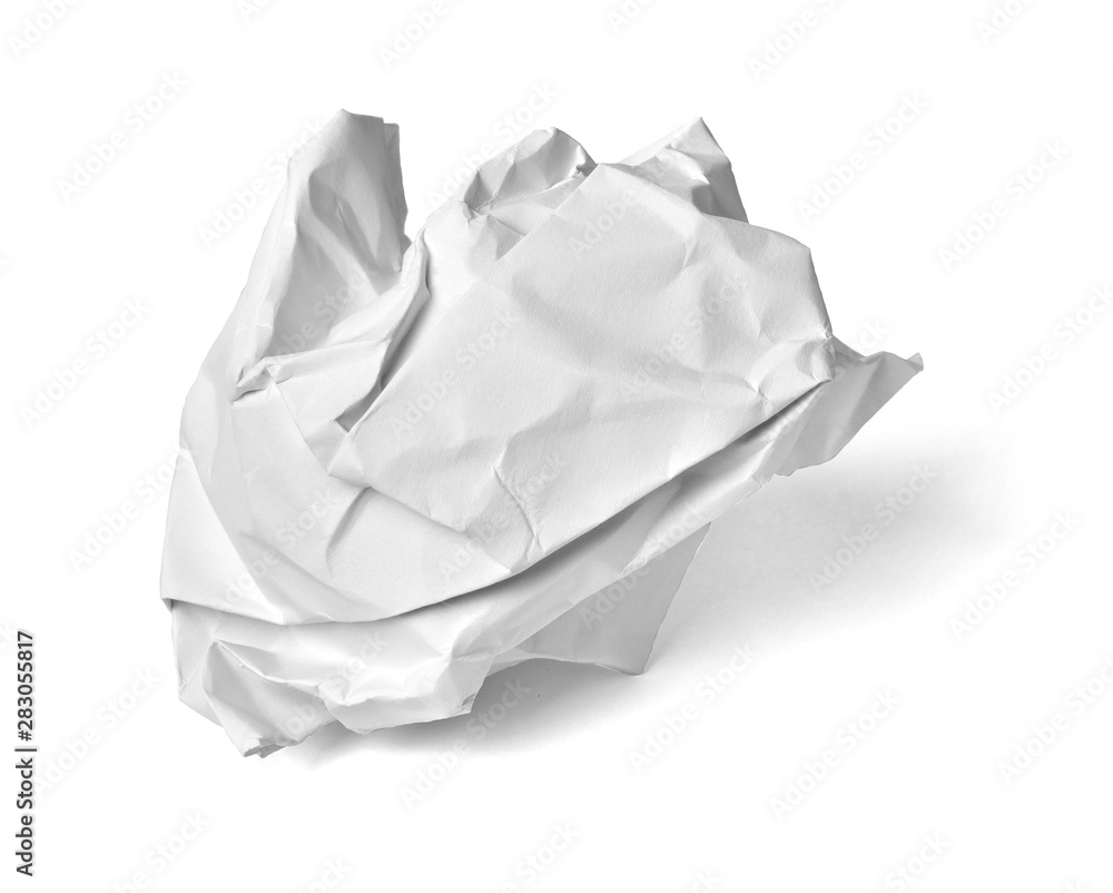 Naklejka premium paper ball crumpled garbage trash mistake